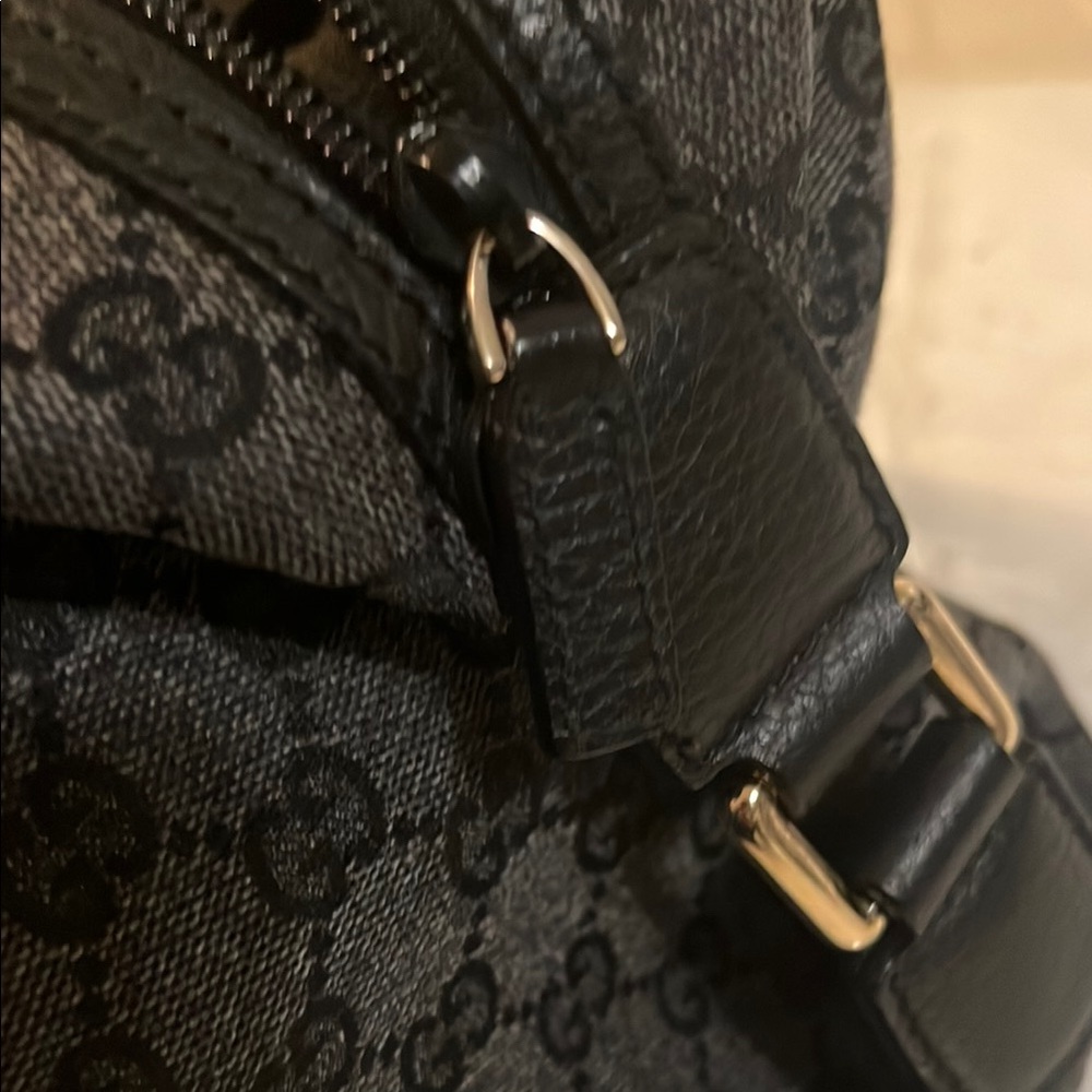 Gucci Black and Gray GG Canvas Top Handle Satchel - Picture 8 of 13